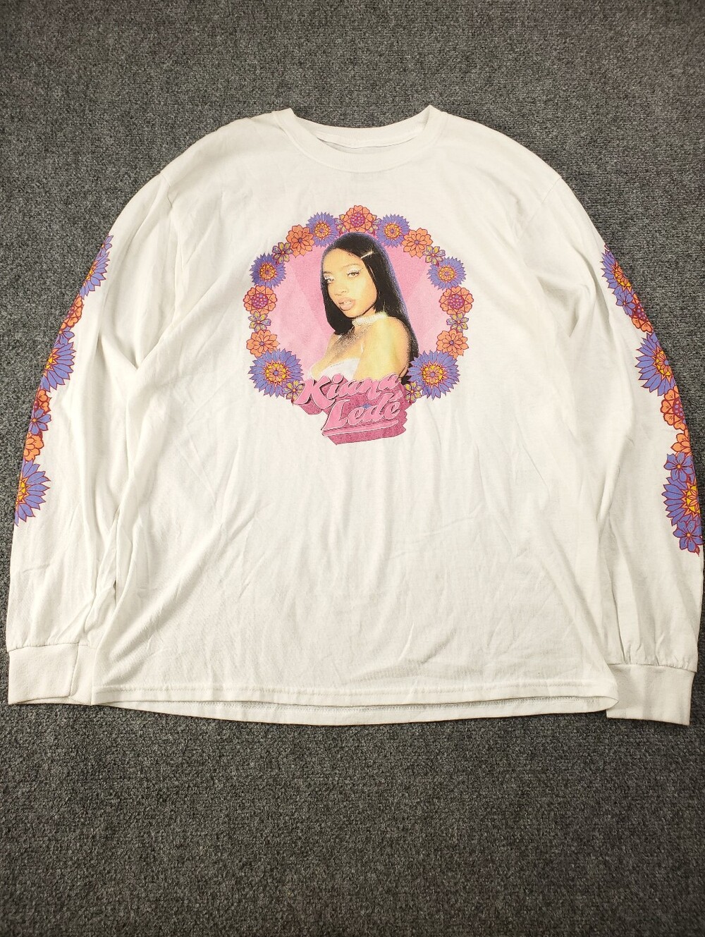Kiana Lede Myself Tour T Shirt Size Large Long Sleeve Double Sided Graphic Tee